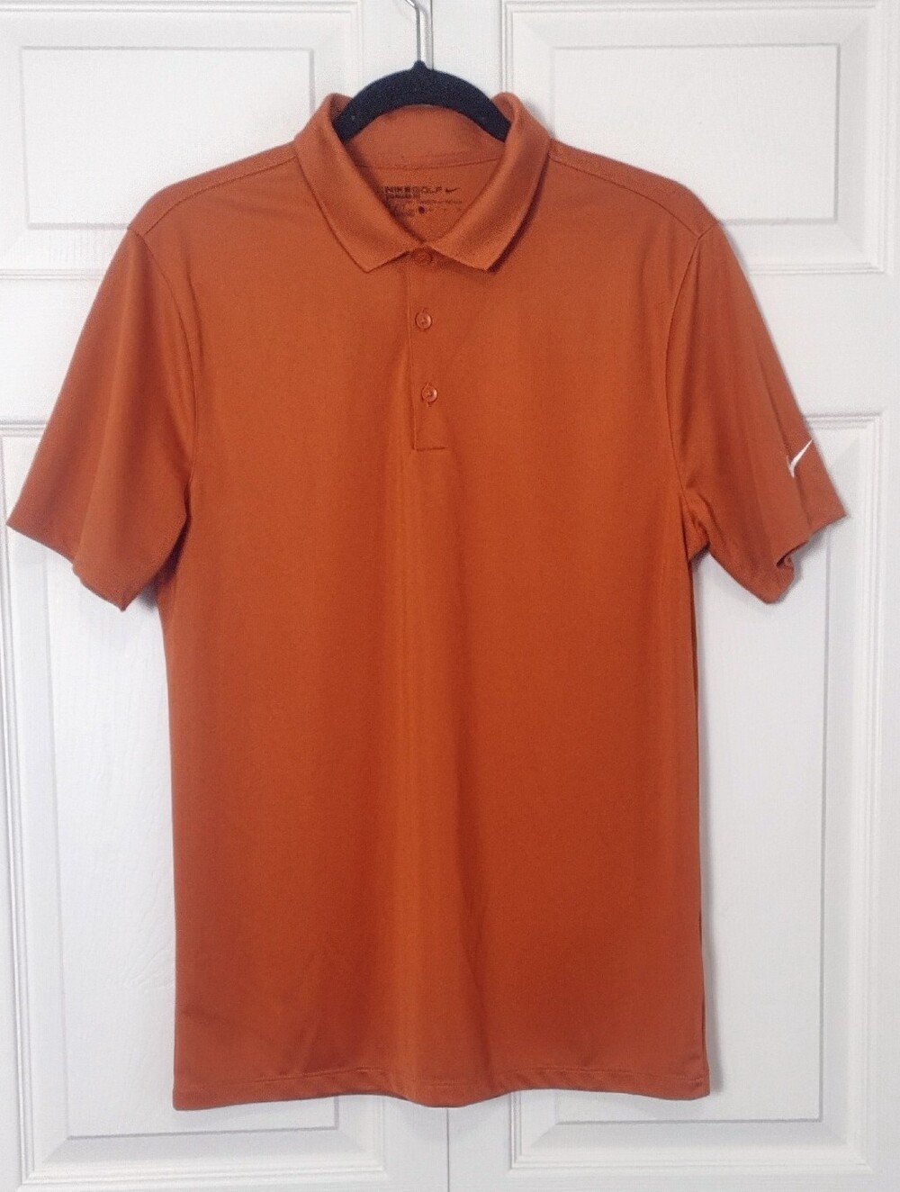 Nike Golf Men's Polo Shirt Dri-Fit Standard Fit Short Sleeve Orange Small